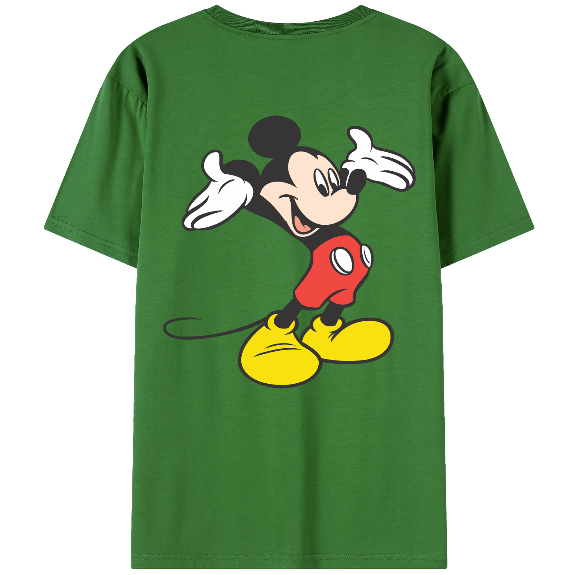 （画像用） ミッキーマウス Mickey Mouse レディース半袖Tシャツ(バックプリント)